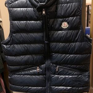 Moncler Gui Gilet Shiny Blue Vest